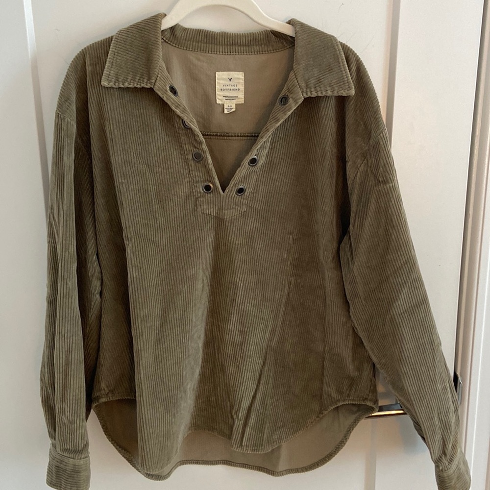 Thrifted American Eagle corduroy shacket, size small